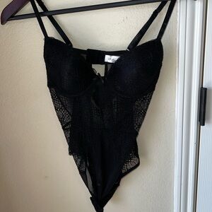 Marilyn Monroe Black Lace Bodysuit